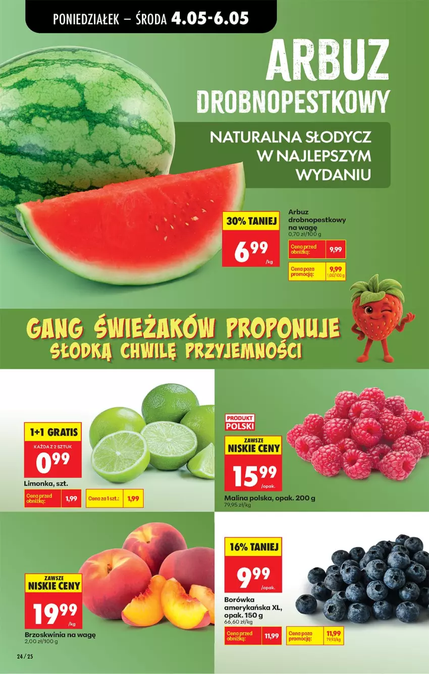 Gazetka promocyjna Biedronka - Od Poniedziałku - ważna 04.05 do 09.05.2026 - strona 24 - produkty: Borówka, Borówka amerykańska, Limonka