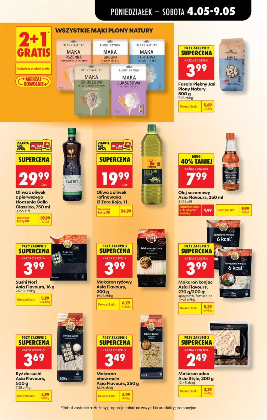 Gazetka promocyjna Biedronka - Od Poniedziałku - ważna 04.05 do 09.05.2026 - strona 45 - produkty: Babuni, Fa, Fasola, Gra, Mąka, Makaron, Makaron ryżowy, Olej, Olej sezamowy, Oliwa, Oliwa z oliwek, Por, Ryż, Ryż do sushi, Sezam, Spaghetti, Sushi