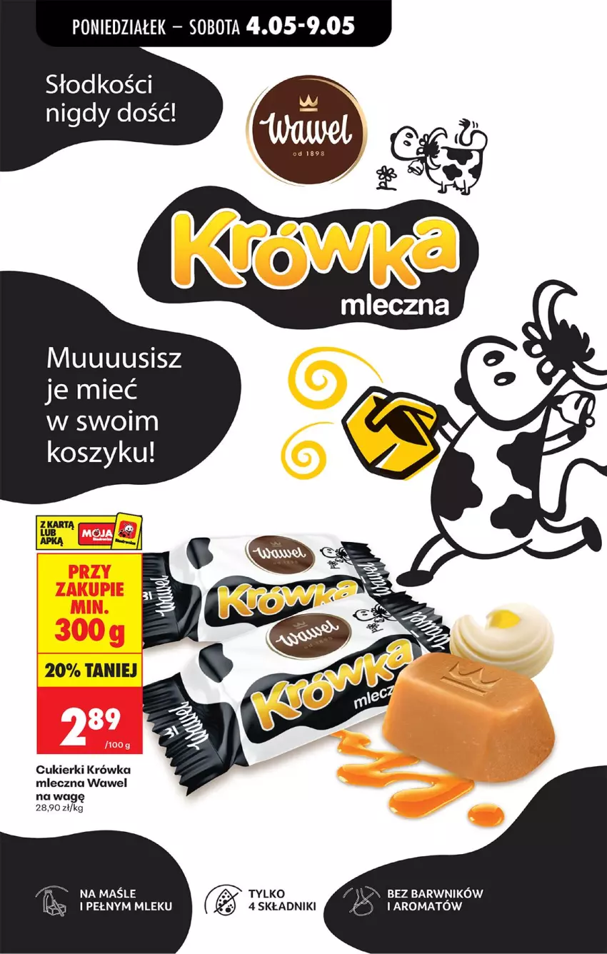 Gazetka promocyjna Biedronka - Od Poniedziałku - ważna 04.05 do 09.05.2026 - strona 53 - produkty: Cukier, Cukierki, Kosz, Por, Wawel