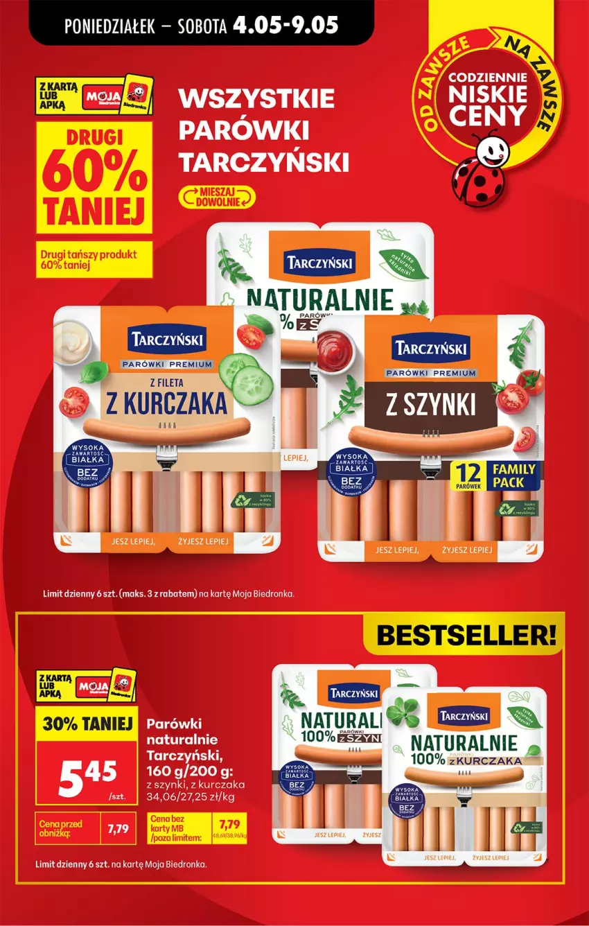 Gazetka promocyjna Biedronka - Od Poniedziałku - ważna 04.05 do 09.05.2026 - strona 7 - produkty: Fa, Kurczak, Parówki, Tarczyński