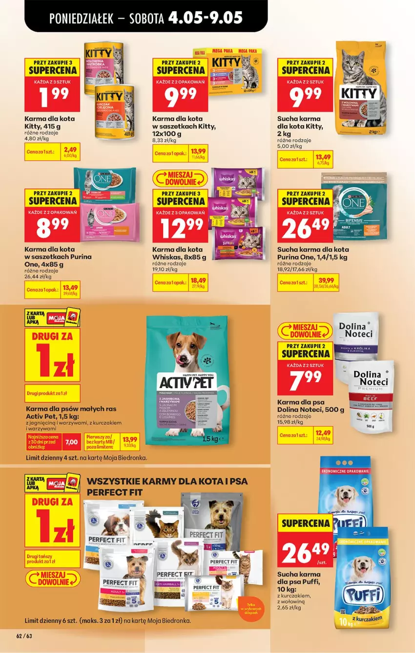 Gazetka promocyjna Biedronka - Od Poniedziałku - ważna 04.05 do 09.05.2026 - strona 72 - produkty: Kurczak, Puf, Pur, Purina, Sucha karma, Warzywa, Whiskas