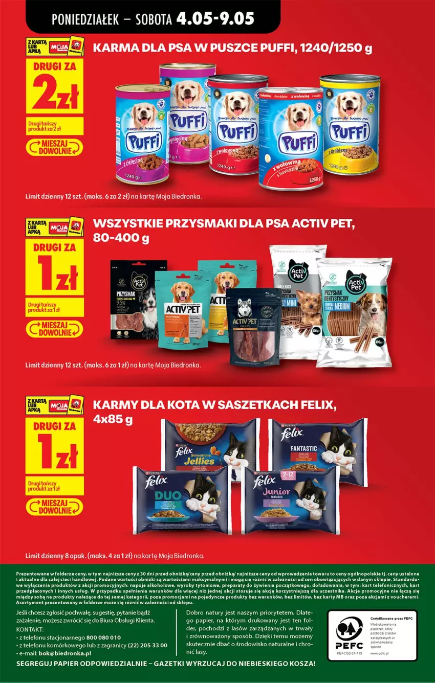 Gazetka promocyjna Biedronka - Od Poniedziałku - ważna 04.05 do 09.05.2026 - strona 74 - produkty: Fa, Felix, Gra, Kosz, Napoje, Papier, Przysmaki, Puf, Pur, Telefon