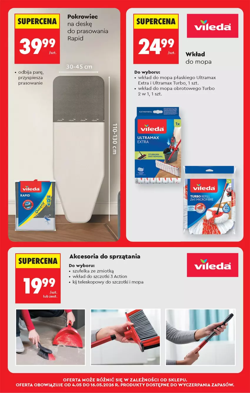 Gazetka promocyjna Biedronka - Od Poniedziałku - ważna 04.05 do 09.05.2026 - strona 83 - produkty: Mop, Pokrowiec, Rama, Ser, Szufelka, Teleskop, Wkład do mopa