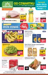 Gazetka promocyjna Stokrotka - Market - Gazetka - ważna od 23.08 do 23.08.2023 - strona 1 - produkty: Piwa, Piwo, Kurczak, Lubella, Banany, Makaron, Warzywa, Kujawski, Gra, Bell, Kawa mielona, Kawa, Warka, Winogrona, Lavazza, Owoce, Bella, Wino, Olej, Kiełbasa, Mięso