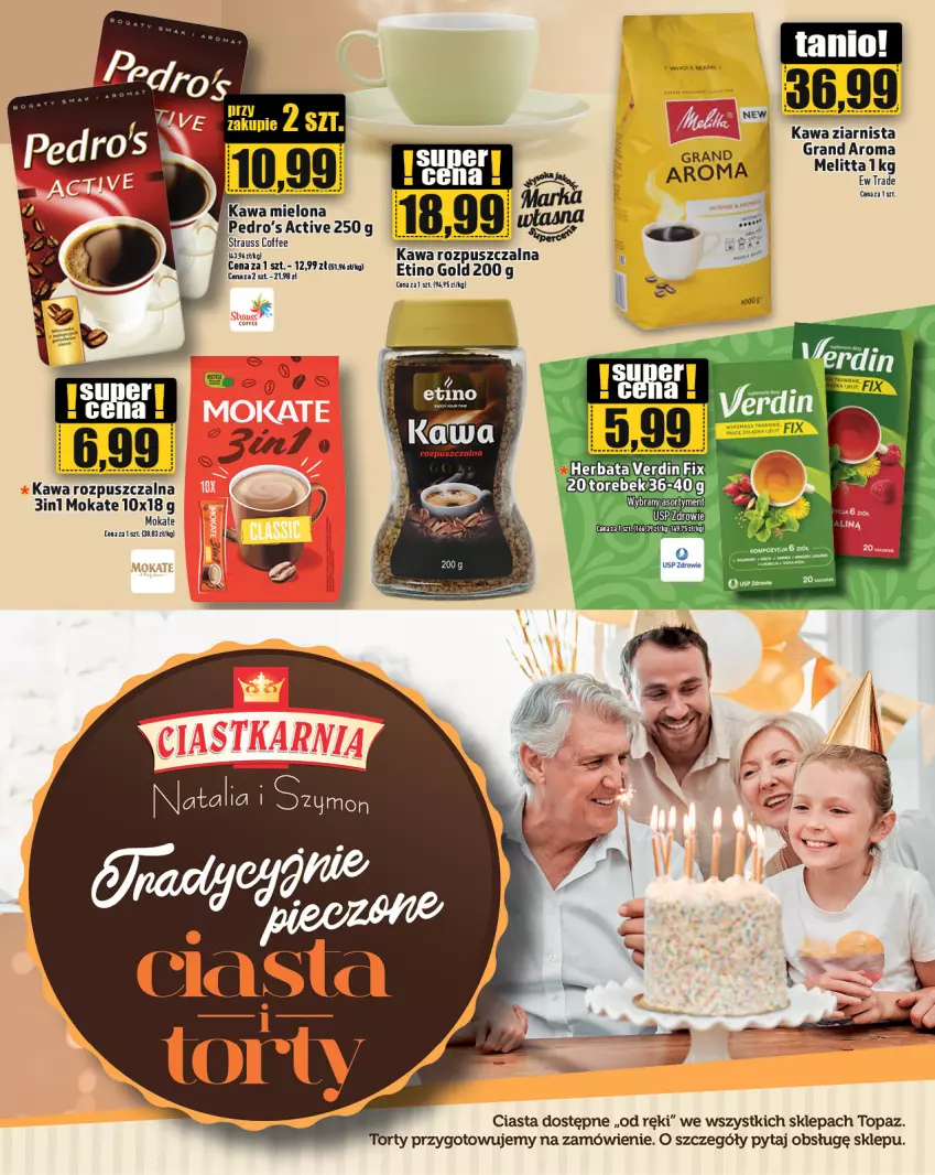 Gazetka promocyjna Topaz - Gazetka - ważna 09.01 do 15.01.2025 - strona 15 - produkty: Gra, Herbata, Kawa, Kawa rozpuszczalna, Kawa ziarnista, Top, Zdrowie