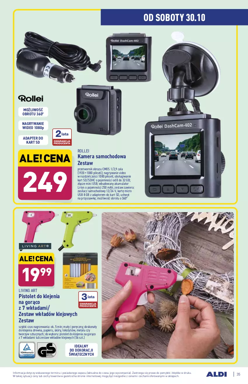 Gazetka promocyjna Aldi - ważna 25.10 do 30.10.2021 - strona 35 - produkty: Akumulator, Gry, Kamera, Klej, Obraz, Papier, Pistolet, Por