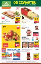 Gazetka promocyjna Stokrotka - Market - Gazetka - ważna od 08.02 do 08.02.2023 - strona 1 - produkty: Kurczak, Nescafé, Nutella, Warzywa, Ser, Filet z piersi kurczaka, Stek, Kawa, Paluszki rybne, Lack, Pizza, Mysz, Owoce, Gouda, Mięso, Jabłka, Hortex