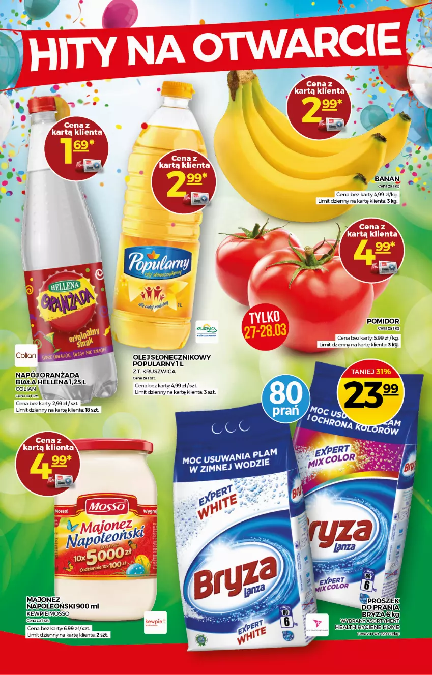 Gazetka promocyjna Topaz - Gazetka - ważna 25.03 do 31.03.2021 - strona 2 - produkty: Bryza, Hellena, Napój, Olej, Olej słonecznikowy, Oranżada