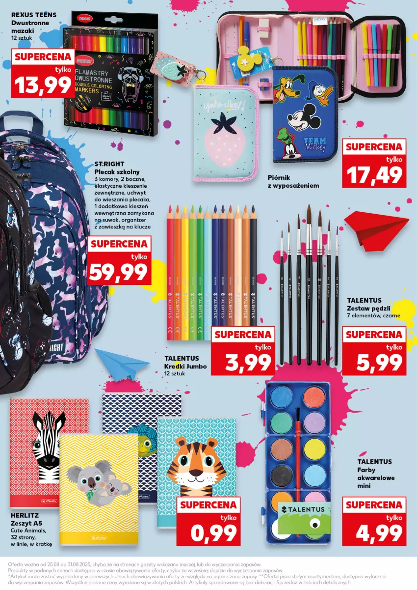 Gazetka promocyjna Kaufland - Kaufland - ważna 25.08 do 31.08.2025 - strona 5 - produkty: Fa, Organizer, Plecak, Zestaw pędzli
