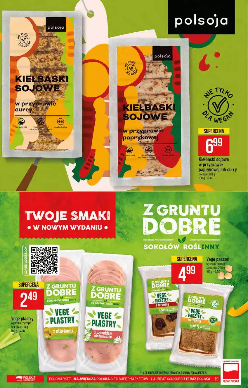 Gazetka promocyjna PoloMarket - Gazetka pomocyjna - ważna 30.06 do 06.07.2021 - strona 19 - produkty: Laur, Pasztet, Sok, Sokołów, Tera