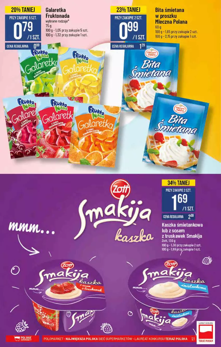 Gazetka promocyjna PoloMarket - Gazetka pomocyjna - ważna 30.06 do 06.07.2021 - strona 21 - produkty: Gala, Galaretka, Tera