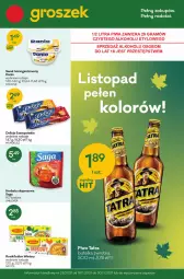Gazetka promocyjna Groszek - Gazetka - Gazetka - ważna od 30.11 do 30.11.2021 - strona 1 - produkty: Piwa, Piwo, Top, Ser, Gra, Bulion, Winiary, Saga, Tatra, Serek homogenizowany, Lion, Serek, Rosół, Delicje, Danio, Herbata