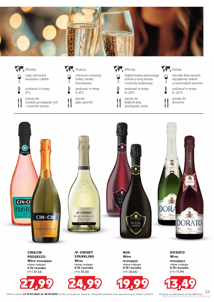 Gazetka promocyjna Kaufland - Barek Kauflandu - ważna 15.05 do 28.05.2025 - strona 23 - produkty: Bukiet, Chleb, Deser, Mus, Nuty, Piec, Prosecco, Sałat, Ser, Sok, Sushi, Wino, Wino musujące