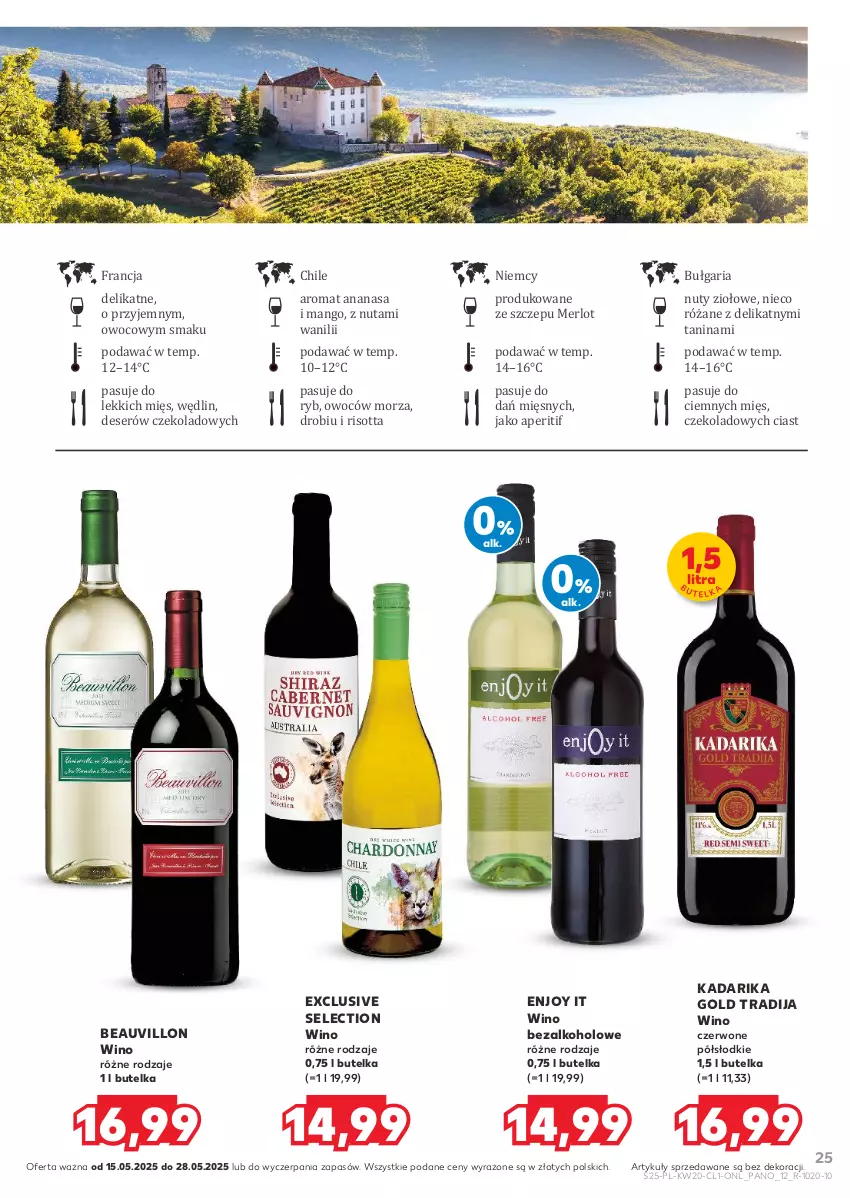 Gazetka promocyjna Kaufland - Barek Kauflandu - ważna 15.05 do 28.05.2025 - strona 25 - produkty: Ananas, Deser, Mango, Merlot, Nuty, Róża, Ser, Wino, Wino bezalkoholowe, Wino czerwone