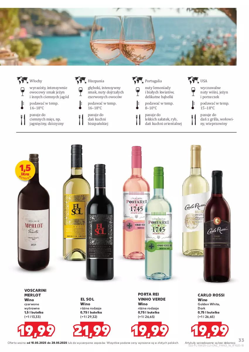Gazetka promocyjna Kaufland - Barek Kauflandu - ważna 15.05 do 28.05.2025 - strona 33 - produkty: Carlo Rossi, Grill, Merlot, Nuty, Por, Sałat, Wino, Wino czerwone
