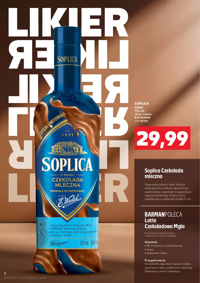 Gazetka promocyjna Kaufland - Barek Kauflandu - ważna 15.05 do 28.05.2025 - strona 8 - produkty: Aksam, BIC, Czekolada, Czekolada mleczna, Kawa, Lanki, Likier, Mleko, Ser, Soplica