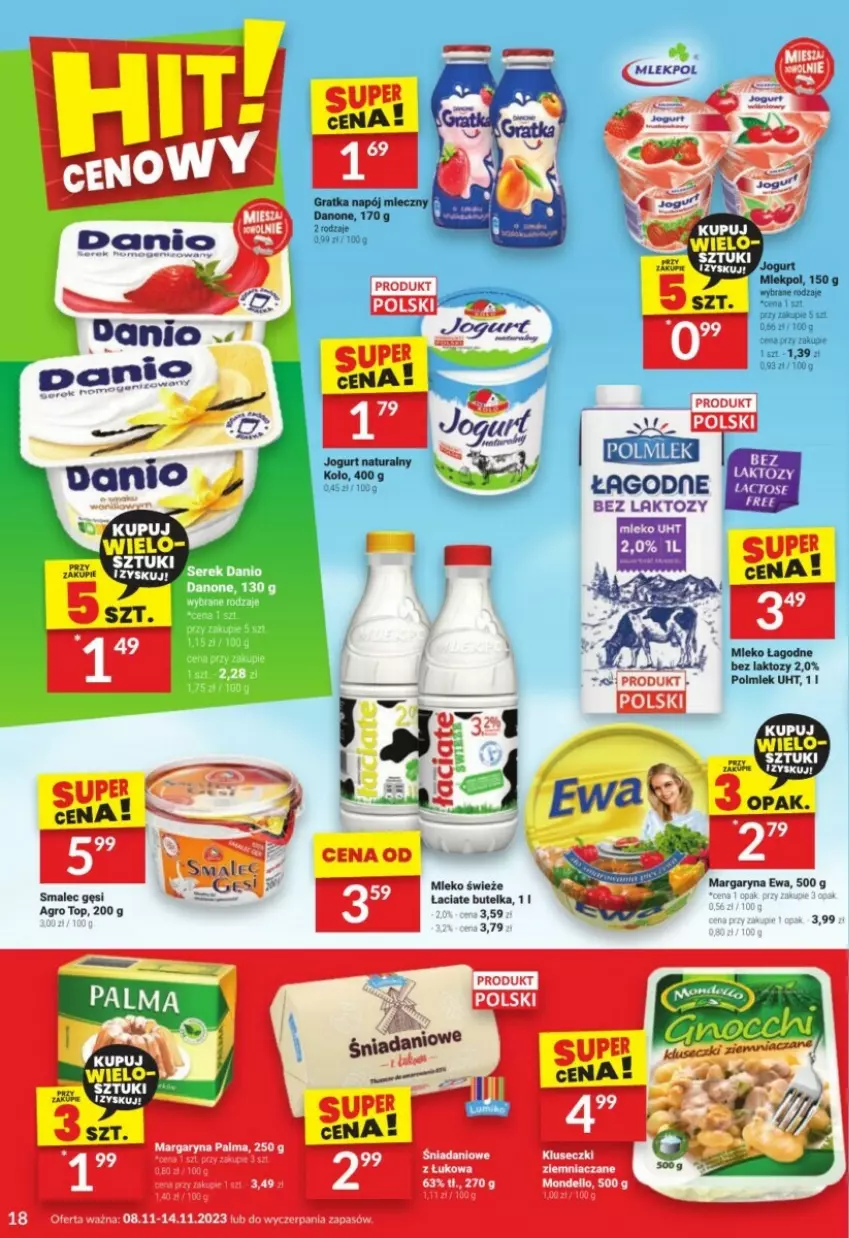 Gazetka promocyjna Twoj Market - ważna 08.11 do 14.11.2023 - strona 10 - produkty: Jogurt, Mleko, Polmiek, Smalec, Top