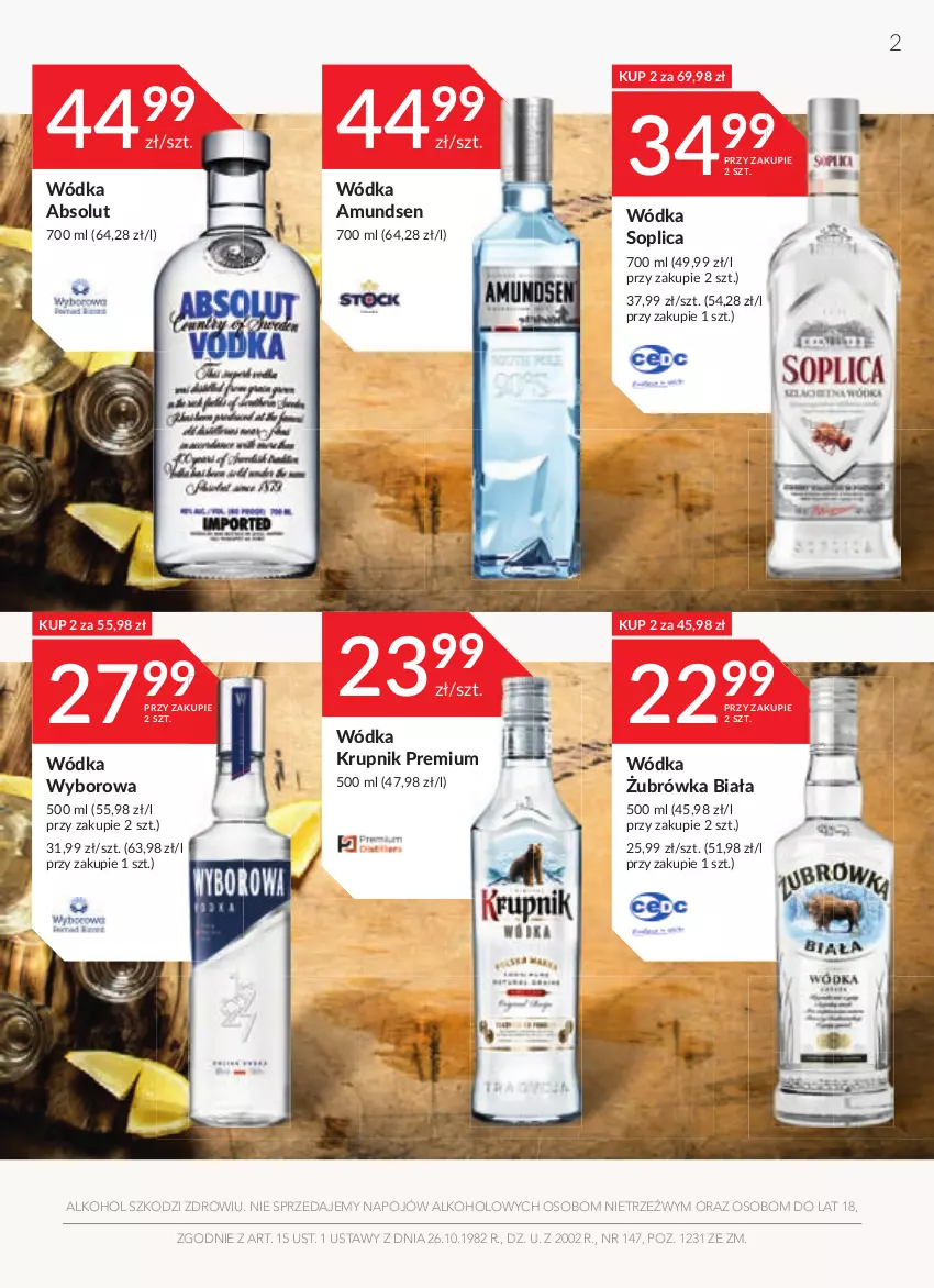 Gazetka promocyjna Stokrotka - Katalog Boże Narodzenie - ważna 15.12 do 28.12.2022 - strona 2 - produkty: Absolut, Amundsen, Krupnik, Soplica, Wódka, Wyborowa