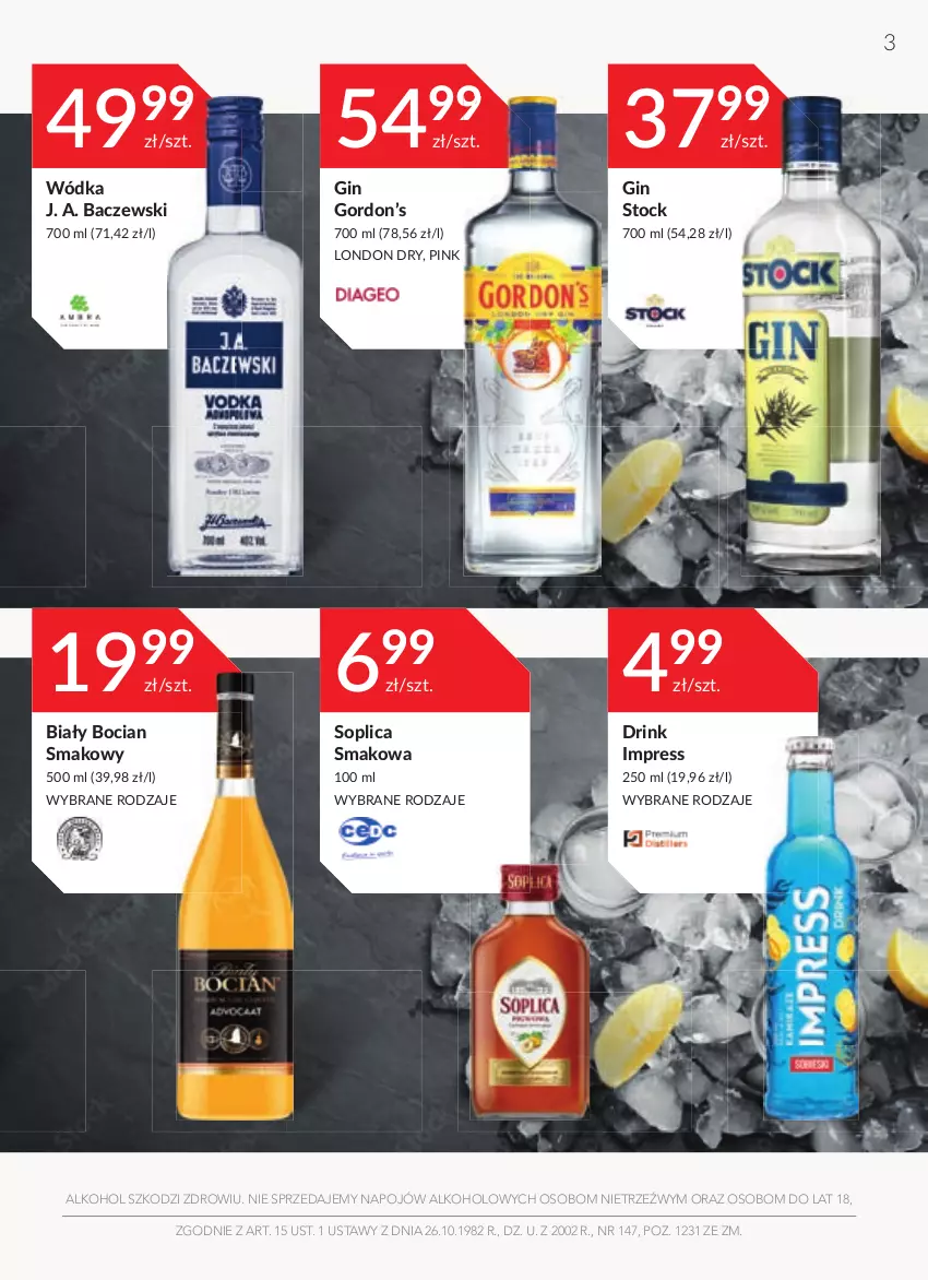 Gazetka promocyjna Stokrotka - Katalog Boże Narodzenie - ważna 15.12 do 28.12.2022 - strona 3 - produkty: Biały Bocian, Gin, Soplica, Stock, Wódka