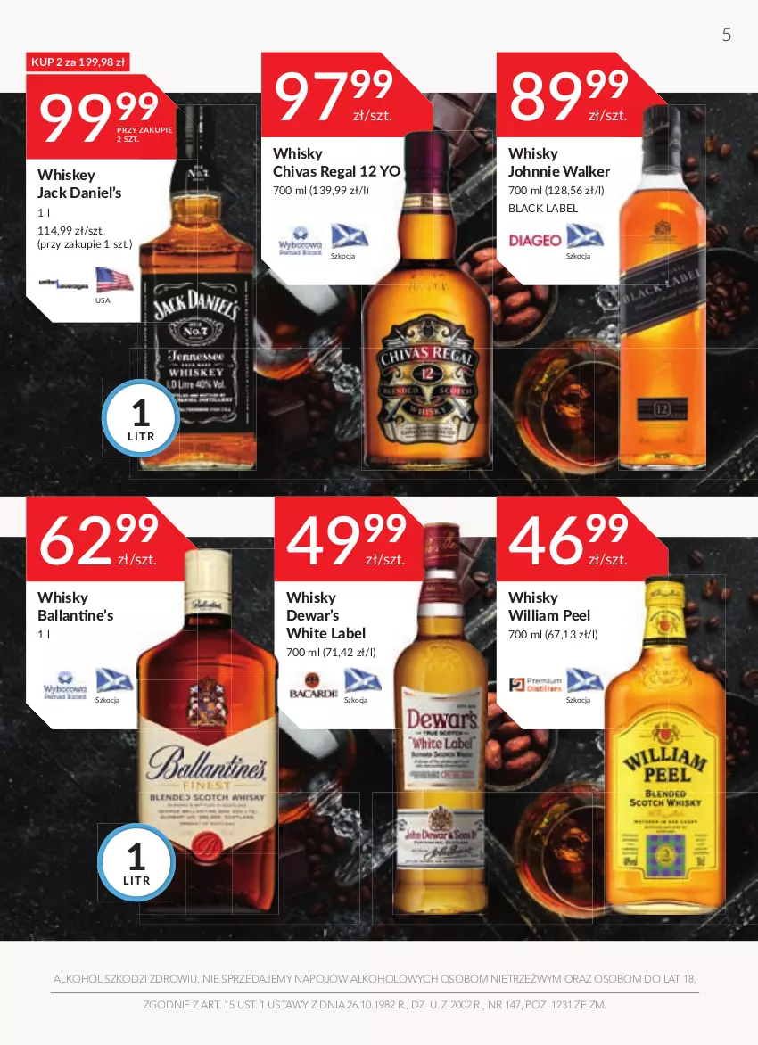 Gazetka promocyjna Stokrotka - Katalog Boże Narodzenie - ważna 15.12 do 28.12.2022 - strona 5 - produkty: Johnnie Walker, Koc, Lack, Whiskey, Whisky