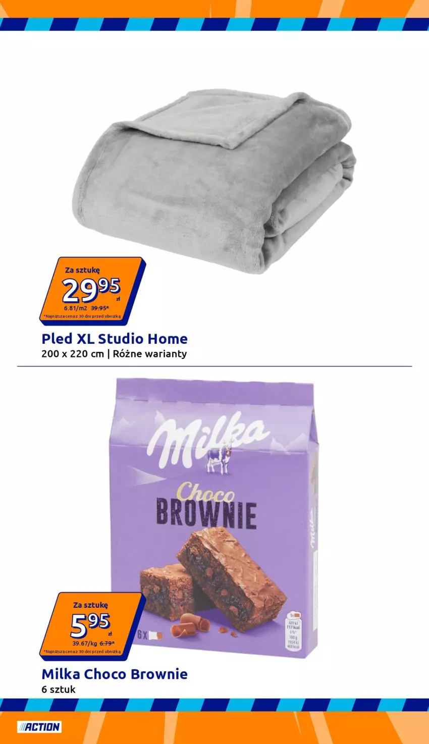 Gazetka promocyjna Action - Gazetka tydzień 38 2026 - ważna 16.09 do 22.09.2026 - strona 18 - produkty: Brownie, Milka, Pled