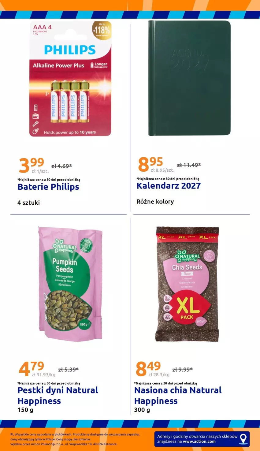 Gazetka promocyjna Action - Gazetka tydzień 38 2026 - ważna 16.09 do 22.09.2026 - strona 37 - produkty: Chia, Dres, Fa, Kalendarz, Pestki dyni, Philips