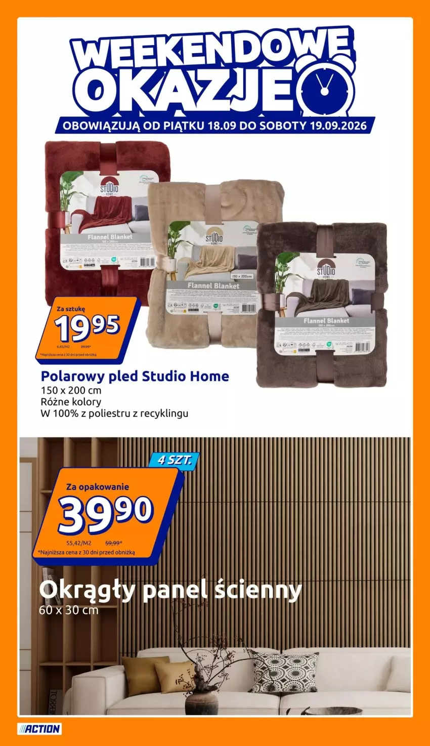 Gazetka promocyjna Action - Gazetka tydzień 38 2026 - ważna 16.09 do 22.09.2026 - strona 6 - produkty: Pled