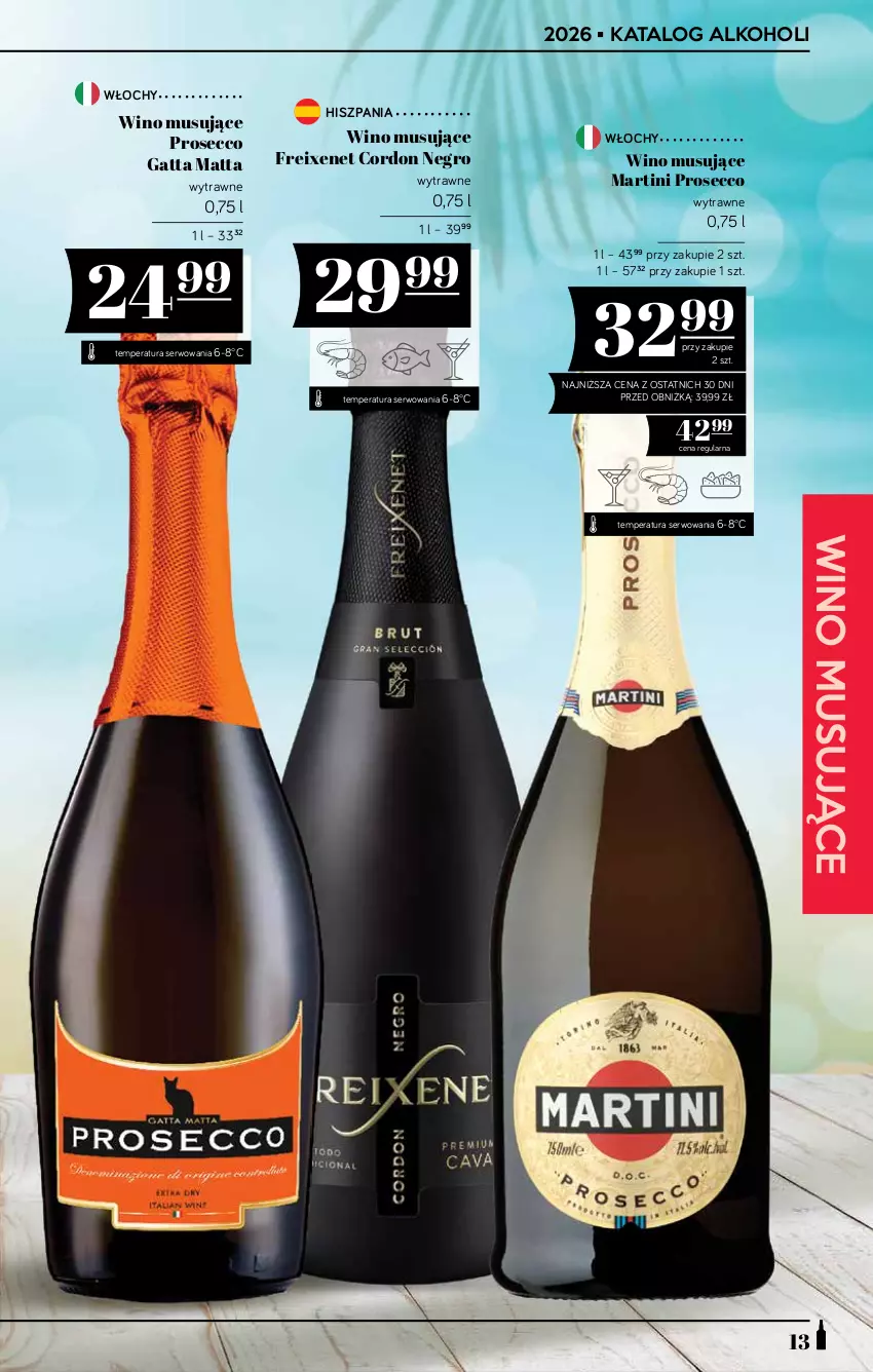 Gazetka promocyjna PoloMarket - Katalog alkoholi 13/2026 - ważna 16.07 do 29.07.2026 - strona 13 - produkty: Gatta, Martini, Mus, Prosecco, Ser, Wino, Wino musujące