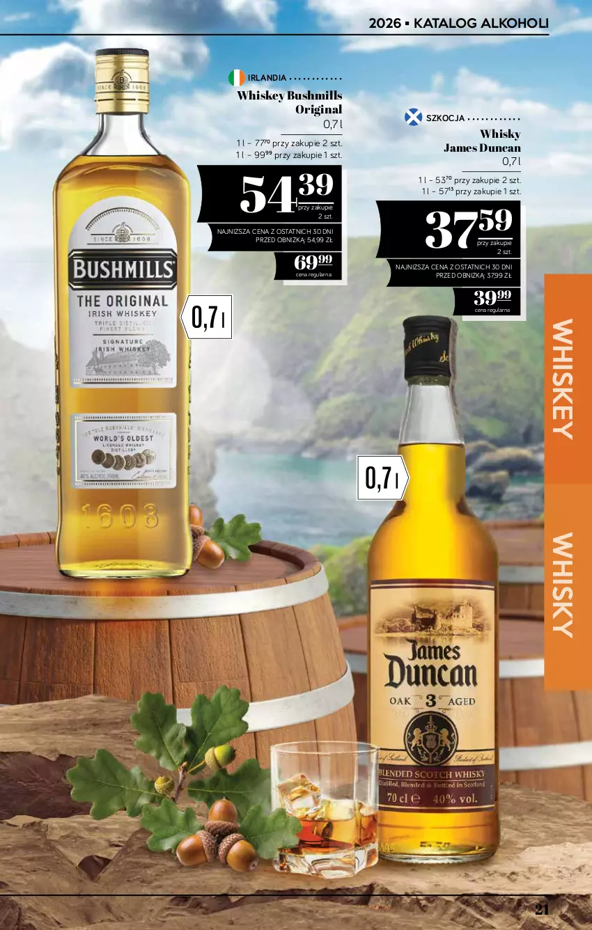 Gazetka promocyjna PoloMarket - Katalog alkoholi 13/2026 - ważna 16.07 do 29.07.2026 - strona 21 - produkty: Bushmills, Gin, Koc, Whiskey, Whisky