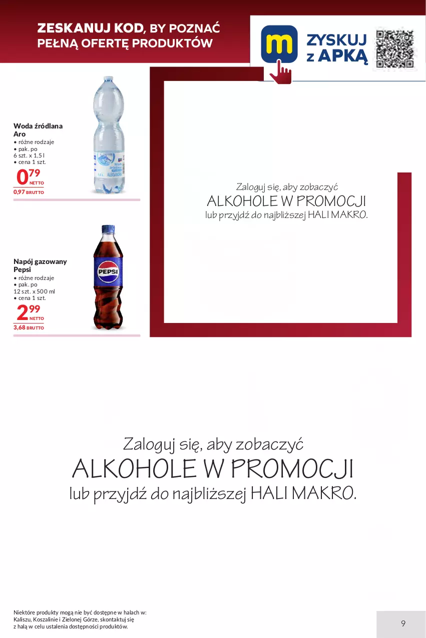 Gazetka promocyjna Makro - Oferta dla gastronomii - ważna 23.06 do 07.07.2026 - strona 9 - produkty: Alkohole, Bourbon, Gin, JBL, Kosz, Kozel, LANA, Likier, Mionetto, Mus, Napój, Napój gazowany, Pepsi, Piwo, Szal, Wild Turkey, Wino, Wino musujące, Woda