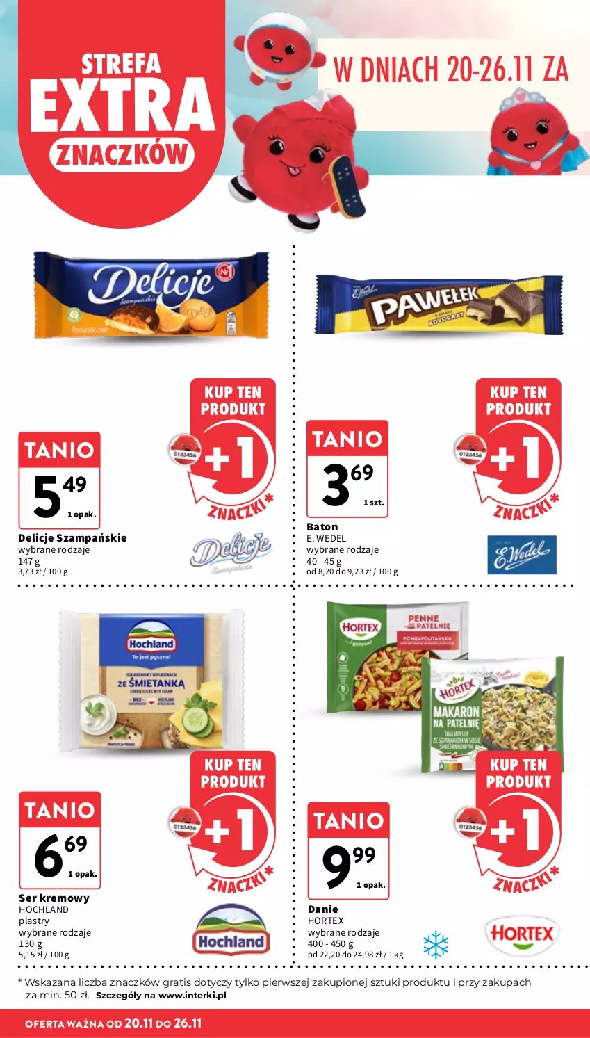 Gazetka promocyjna Intermarche - Gazetka promocyjna - ważna 20.11 do 26.11.2025 - strona 16 - produkty: Baton, Delicje, E. Wedel, Fa, Gra, Hochland, Hortex, Ser