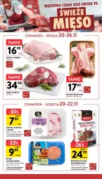 Gazetka promocyjna Intermarche - Gazetka promocyjna - Gazetka - ważna od 26.11 do 26.11.2025 - strona 20 - produkty: Kurczak, Udziec z indyka, Burger, Zestaw rosołowy z kaczki, Boczek, Wołowina, Mięso, Boczek wieprzowy