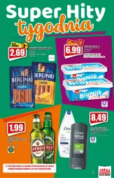 Gazetka promocyjna Topaz - Gazetka - Gazetka - ważna od 18.08 do 18.08.2021 - strona 3 - produkty: Piwa, Piwo, Ser, Por, Gra, Parówki, Big Milk, Dove, Lody, Perła, Berlinki