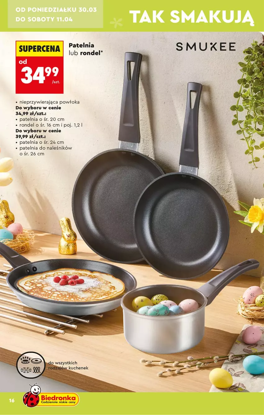 Gazetka promocyjna Biedronka - Okazje Tygodnia - ważna 28.03 do 11.04.2026 - strona 16 - produkty: Patelnia, Rondel, STP