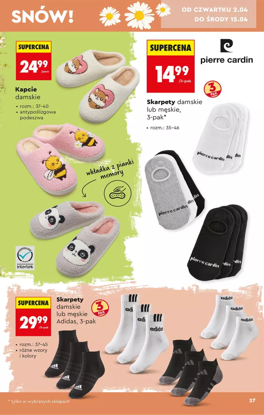 Gazetka promocyjna Biedronka - Okazje Tygodnia - ważna 28.03 do 11.04.2026 - strona 27 - produkty: Adidas, Karp, Pierre Cardin