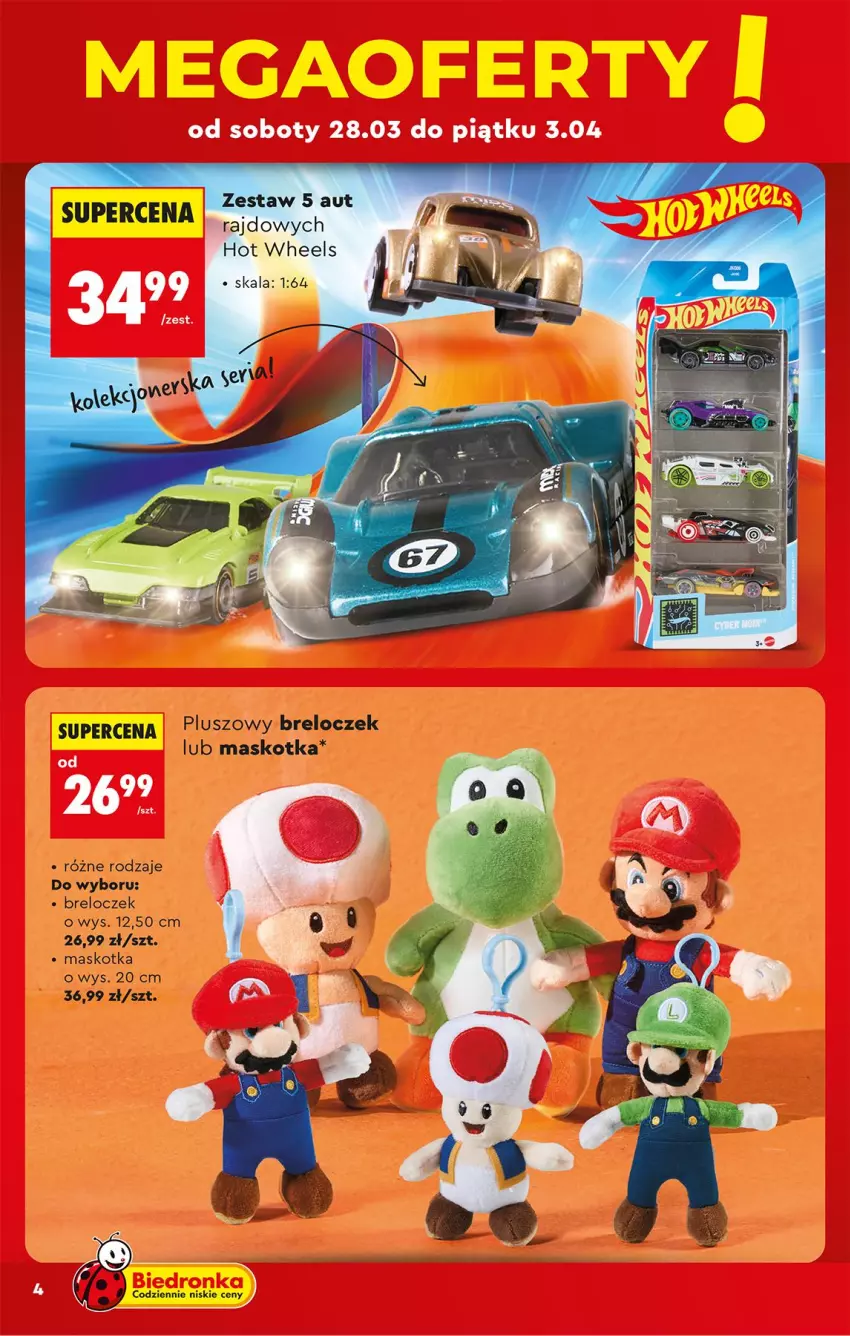 Gazetka promocyjna Biedronka - Okazje Tygodnia - ważna 28.03 do 11.04.2026 - strona 4 - produkty: Hot Wheels