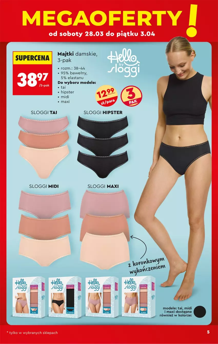 Gazetka promocyjna Biedronka - Okazje Tygodnia - ważna 28.03 do 11.04.2026 - strona 5 - produkty: Majtki
