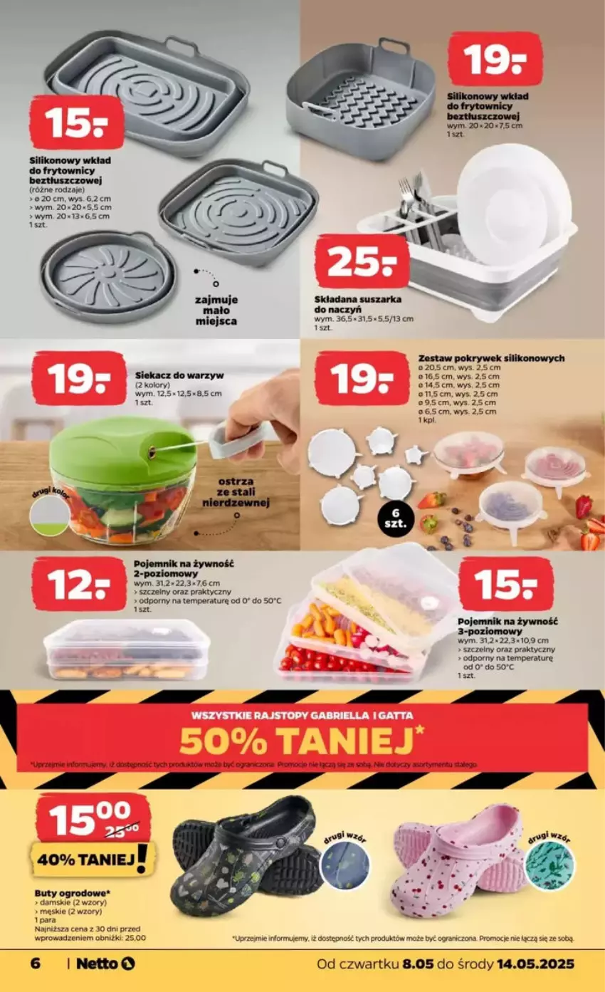 Gazetka promocyjna Netto - ważna 08.05 do 14.05.2025 - strona 16 - produkty: Buty, Buty ogrodowe, Gra, Pojemnik, Por