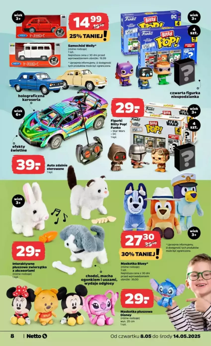 Gazetka promocyjna Netto - ważna 08.05 do 14.05.2025 - strona 18 - produkty: Disney, Gra, Maskotka pluszowa, Pluszowe zwierzątko, Samochód, Ser, Tera
