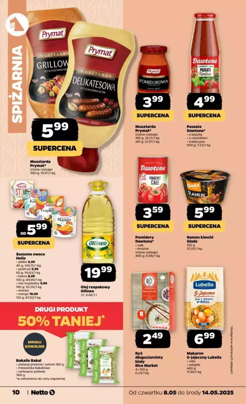Gazetka promocyjna Netto - ważna 08.05 do 14.05.2025 - strona 2 - produkty: Ananas, Bazyl, Bell, Bella, Fa, Kokos, Lubella, Mieszanka bakaliowa, Mus, Musztarda, Owoce, Pistacje, Prymat