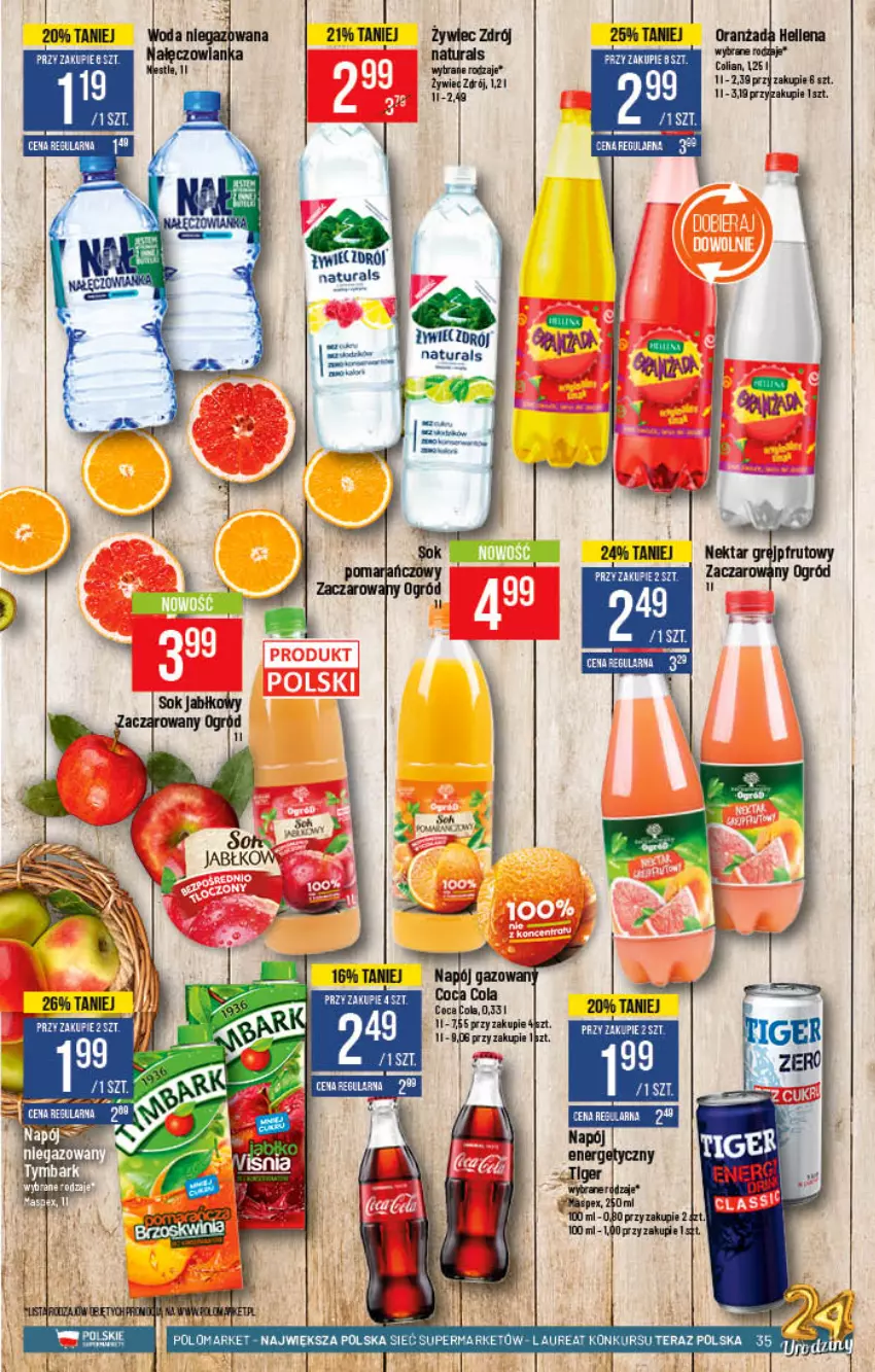 Gazetka promocyjna PoloMarket - Gazetka pomocyjna - ważna 20.10 do 26.10.2021 - strona 35 - produkty: Hellena, Laur, Napój, Oranżada, Tera