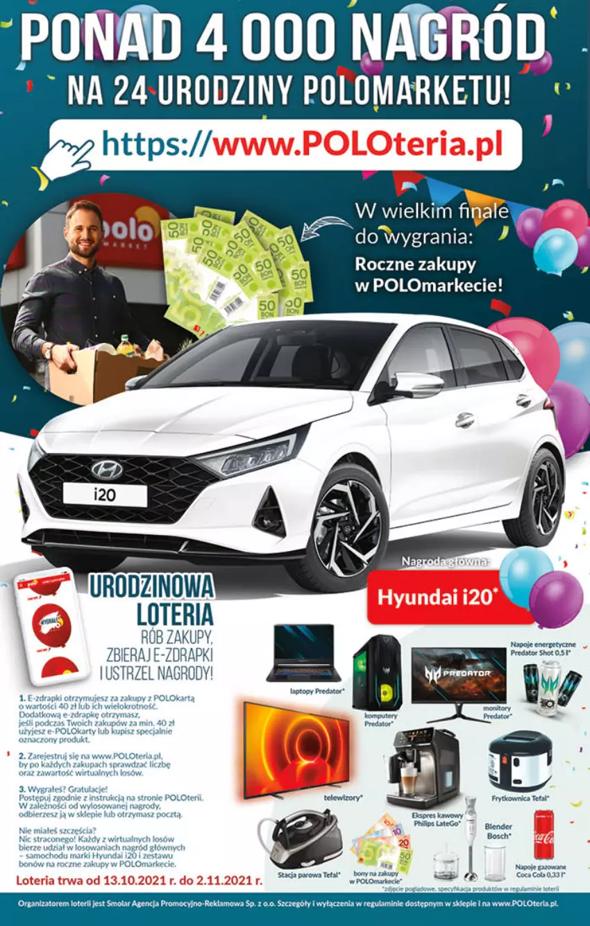 Gazetka promocyjna PoloMarket - Gazetka pomocyjna - ważna 20.10 do 26.10.2021 - strona 4 - produkty: Bosch, Fa, Gra, Mola, Tefal