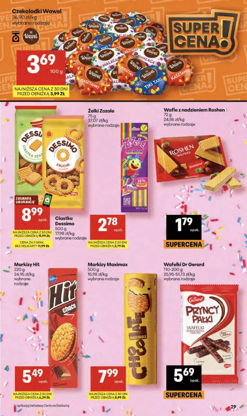 Gazetka promocyjna Delikatesy Centrum - Franczyza DC17 Czwartek - ważna 23.04 do 29.04.2026 - strona 29 - produkty: Ciastka, Dr Gerard, Rum, Wafle, Wawel