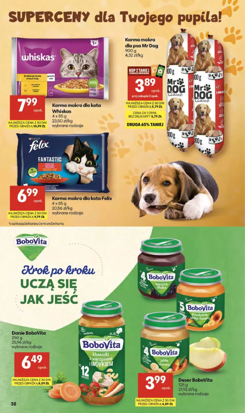 Gazetka promocyjna Delikatesy Centrum - Franczyza DC17 Czwartek - ważna 23.04 do 29.04.2026 - strona 38 - produkty: BoboVita, Felix, Rum, Sok, Vita C, Whiskas