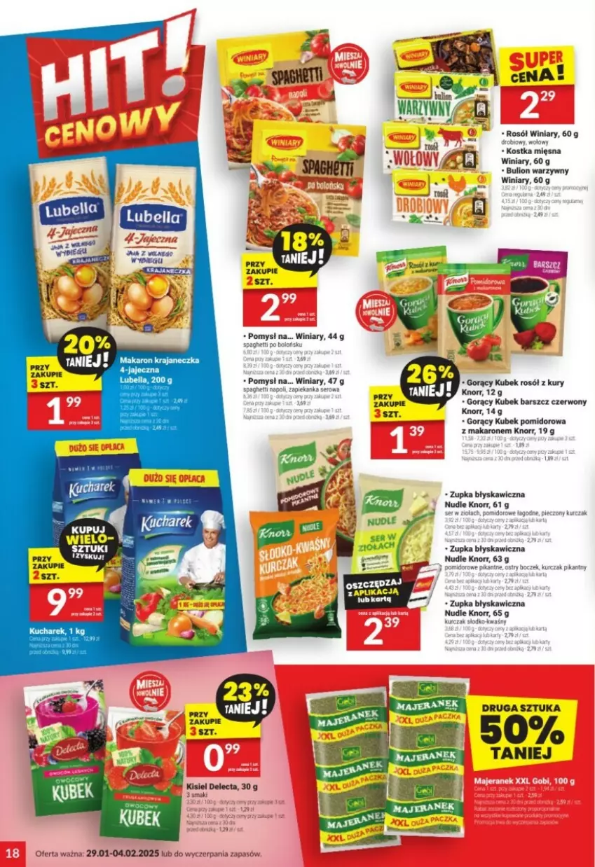 Gazetka promocyjna Twoj Market - ważna 29.01 do 04.02.2025 - strona 10 - produkty: Bell, Bella, Boczek, Knorr, Kubek, Kucharek, Kurczak, Lubella, Makaron, Piec, Rosół, Ser, Spaghetti, Winiary, Zapiekanka