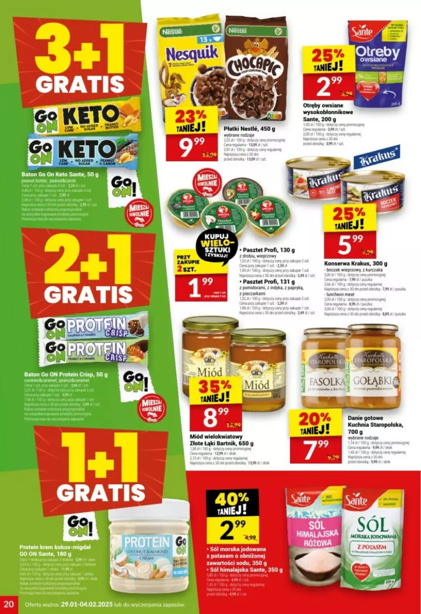 Gazetka promocyjna Twoj Market - ważna 29.01 do 04.02.2025 - strona 13 - produkty: Boczek, Boczek wieprzowy, Danie gotowe, Krakus, Kuchnia, Kuchnia Staropolska, Kurczak, Miód, Sante, Ser, Sok, Sól, Sól himalajska