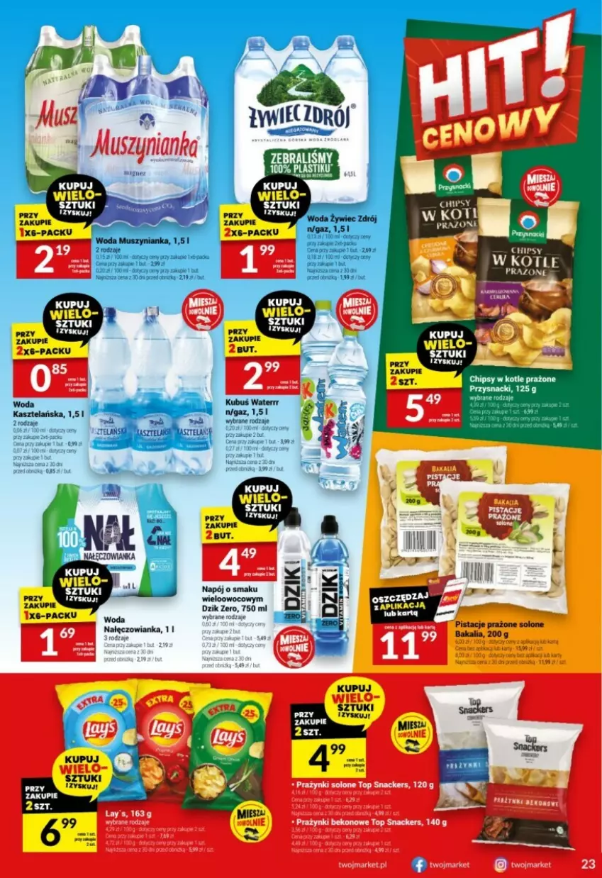 Gazetka promocyjna Twoj Market - ważna 29.01 do 04.02.2025 - strona 16 - produkty: BIC, Chipsy, Kubuś, Kubuś Waterrr, Magnez, Nałęczowianka, Napój, Pistacje, Przysnacki, Woda