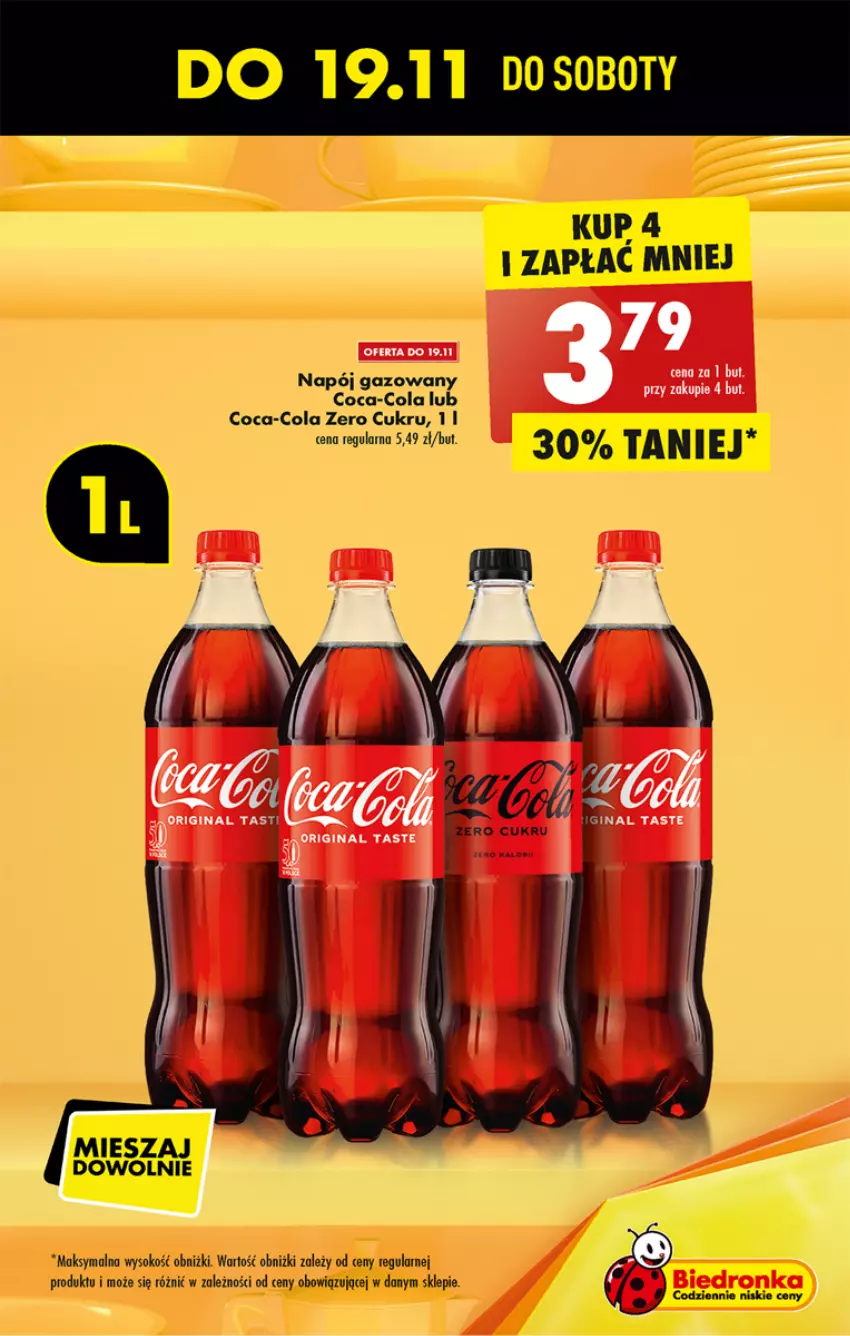 Gazetka promocyjna Biedronka - W tym tygodniu - ważna 17.11 do 23.11.2022 - strona 13 - produkty: Coca-Cola, Napój, Napój gazowany, Sok