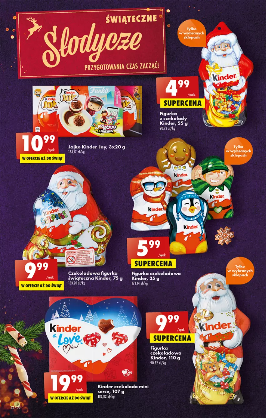 Gazetka promocyjna Biedronka - W tym tygodniu - ważna 17.11 do 23.11.2022 - strona 32 - produkty: Czekolada, Figurka z czekolady, Kinder, Ser