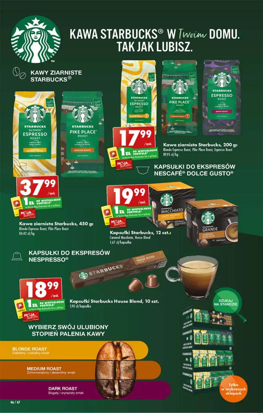 Gazetka promocyjna Biedronka - W tym tygodniu - ważna 17.11 do 23.11.2022 - strona 46 - produkty: Dolce Gusto, Kawa, Kawa ziarnista, Top